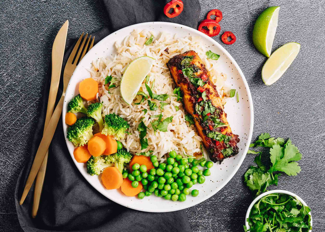 Somali Salmon Recipe with Rice & Vegetables