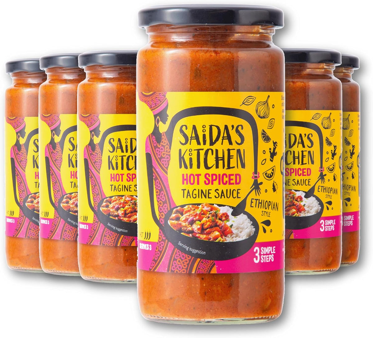 Hot Spiced Tagine Sauce – Ethiopian Style - 6 pack
